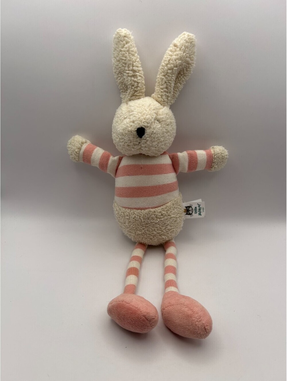 Jellycat INDIGO54 stuffed animal plush toy rabbit Pink Embroidered Details